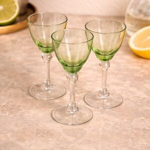 Elegant Green Cordial Gobkets